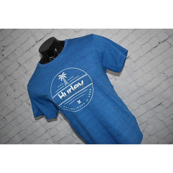 Hurley Shirt Gym Mens Size Large Polyester Tropical Hawaiian Style Palm Tree - Picture 5 of 5